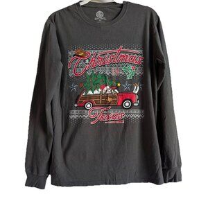 Buc-ees Adult Christmas‎ In Texas Long Sleeve T-shirt Size Small Holiday Beaver